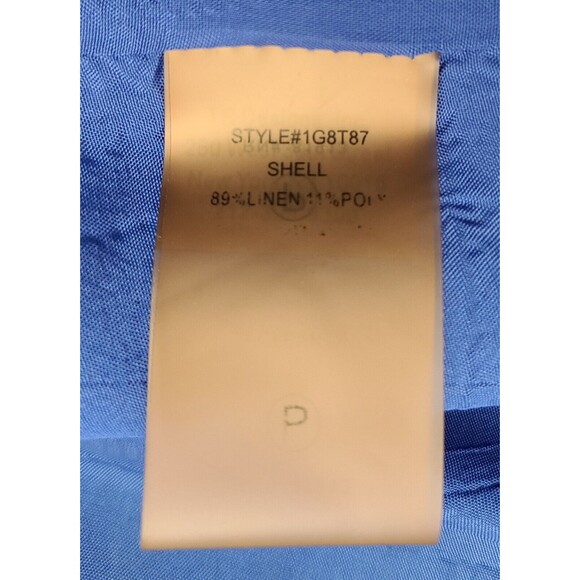 Anthropologie Tracy Reese Linen Blend Dress Womens Size 16 Backless Blue Party - Picture 6 of 9